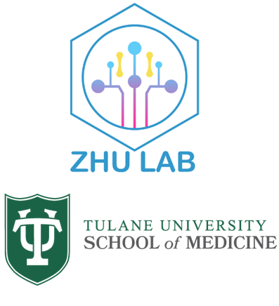 Zhu Lab and Tulane University School of Medicine logos